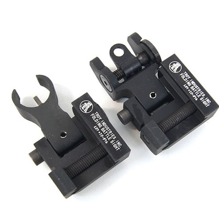 Troy Front and Rear Folding Battle sight HK Style Black